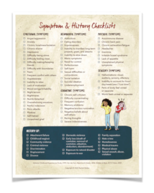 Lista de verificación de síntomas y antecedentes de trauma